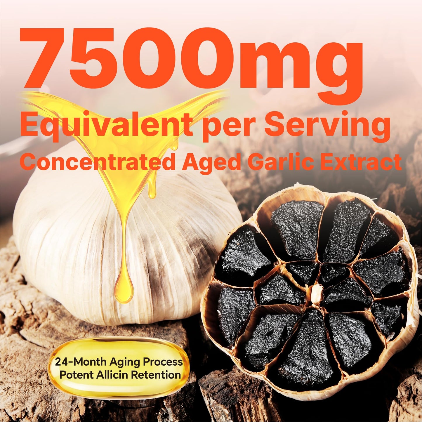 Zontixyrl Aged Garlic Extract Softgels - Odorless Formula for Heart & Immune Support | Max Strength | Non-GMO | Gluten-Free | 300 Softgels