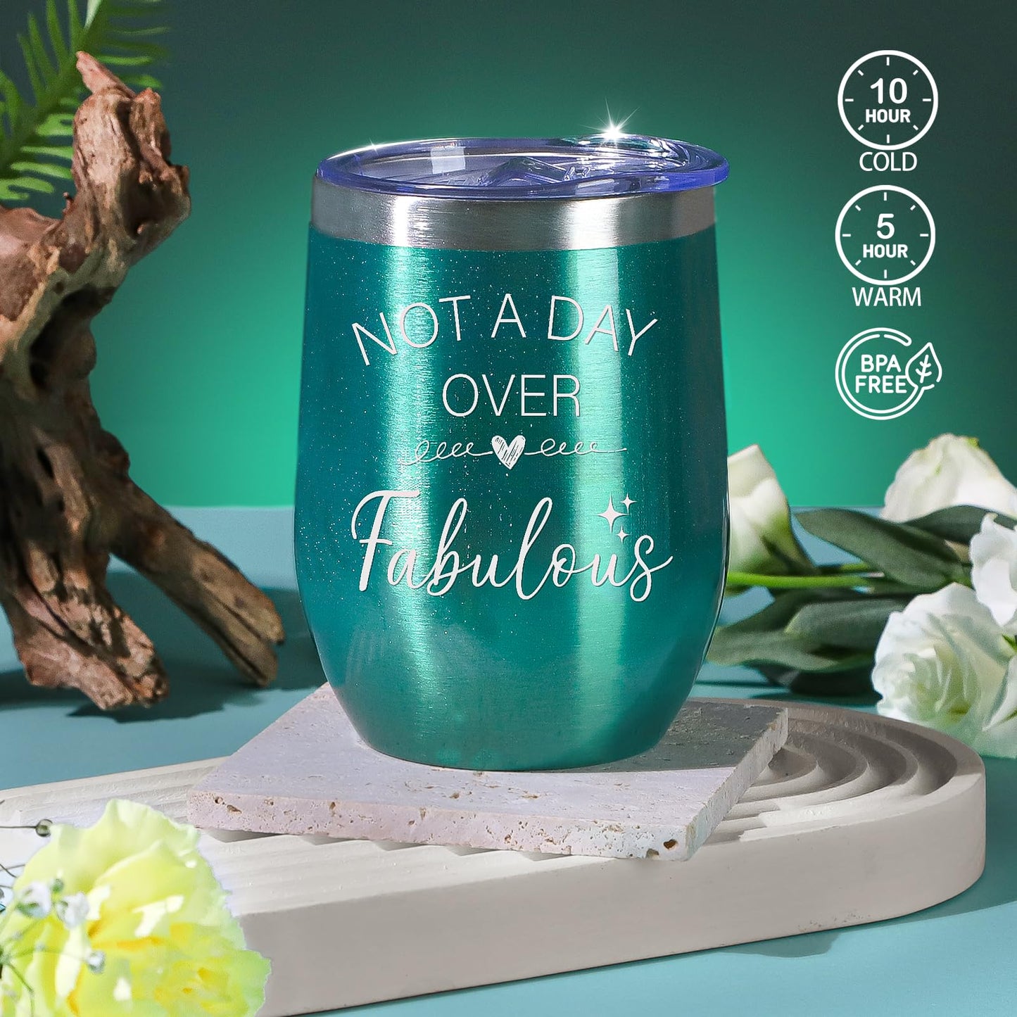 WECURATED Green Gifts for Women, Emerald Spa Gift Basket