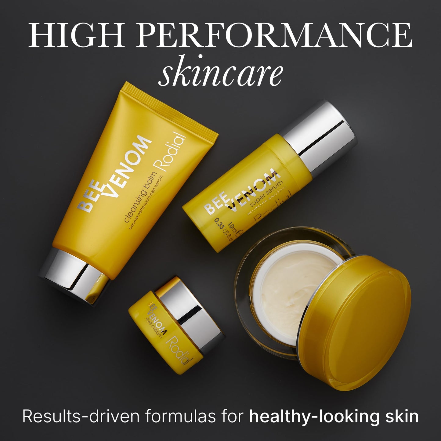 Rodial Bee Venom Little Luxuries Kit - Travel Size Anti-Aging Skincare Set with Cleansing Balm, Serum, Moisturizer & Eye Cream for Firming, Smoothing & Radiant Skin