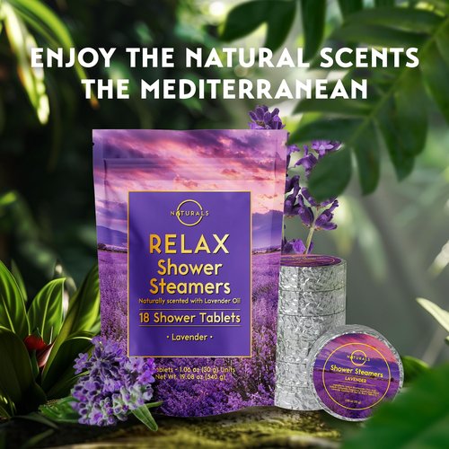 Shower Steamers Aromatherapy - Birthday Gifts for Women - Shower Bombs Aromatherapy, Spa Day Essentials, Relaxation Spa Gifts - Self Care Unique Gifts for Women and Men (Lavender 18 Count)