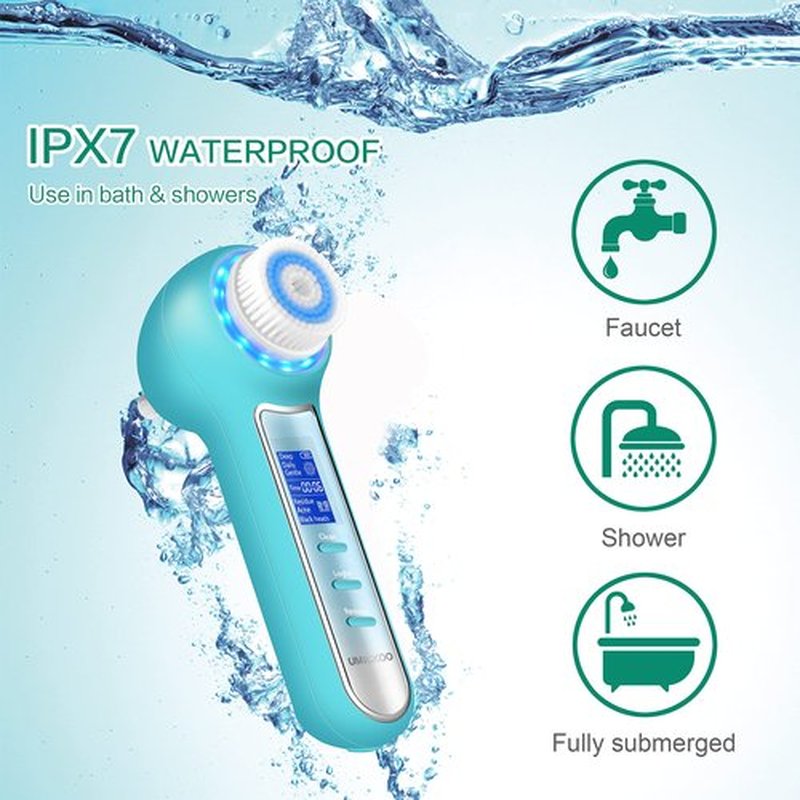 UMICKOO Blackhead Remover Vacuum,Rechargeable Facial Cleansing Brush with LCD Screen,IPX7 Waterproof 3 in 1 Face Scrubber Brush for Exfoliating, Massaging and Deep Pore Cleansing
