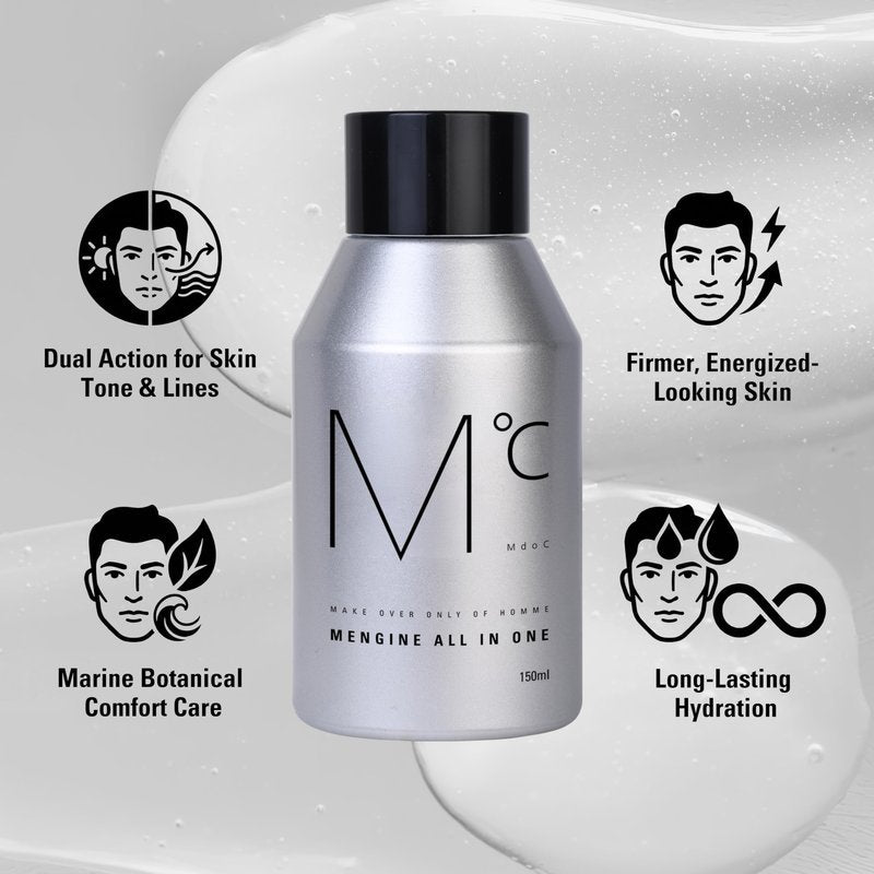 Mdoc Men's Face Moisturizer & Face Lotion, Korean 5-in-1 Skincare for Men, Lightweight Daily Hydration for Oily & Combination Skin, Non-Greasy, Alcohol-Free, 150ml
