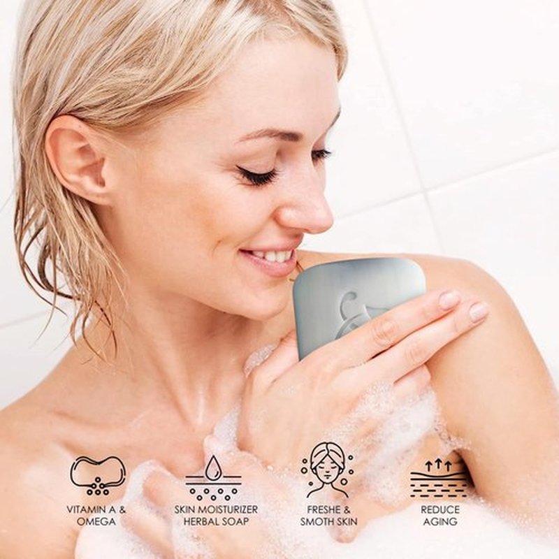 HERBOGANIC Sage, Peach and Pomegranate Herbal Soap | Pack of 3 of 5oz soap Bar | Natural Bar Soap for Face and Body | Hydrating and Nourishing | Suitable for Men and Women