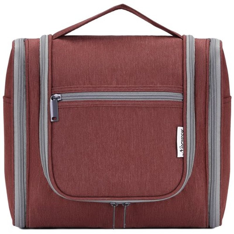 Hanging Toiletry Bag for Women Travel Makeup Bag Organizer Toiletries Bag for Cosmetics Essentials Accessories (Large, Jujube Red)