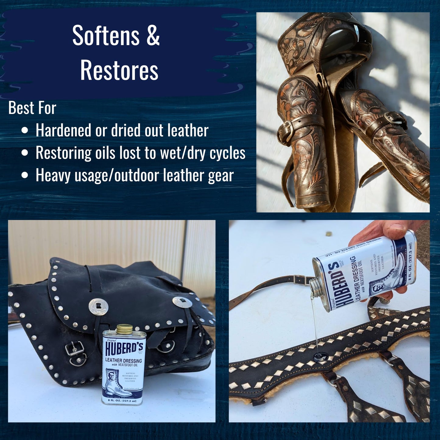 Huberd's Leather Dressing with Neatsfoot Oil – Softens Leather Since 1921