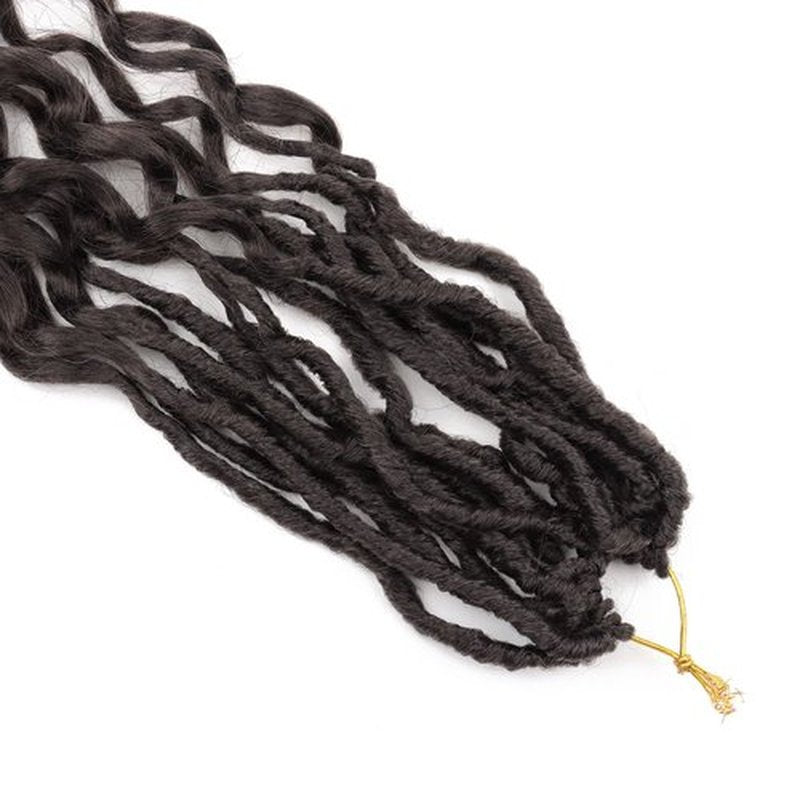 24 Inch Faux Locs Crochet Hair 6 Packs Soft Goddess Locs Crochet Braids Pre Looped Crochet Hair Extensions for Women (24 Inch, 4)
