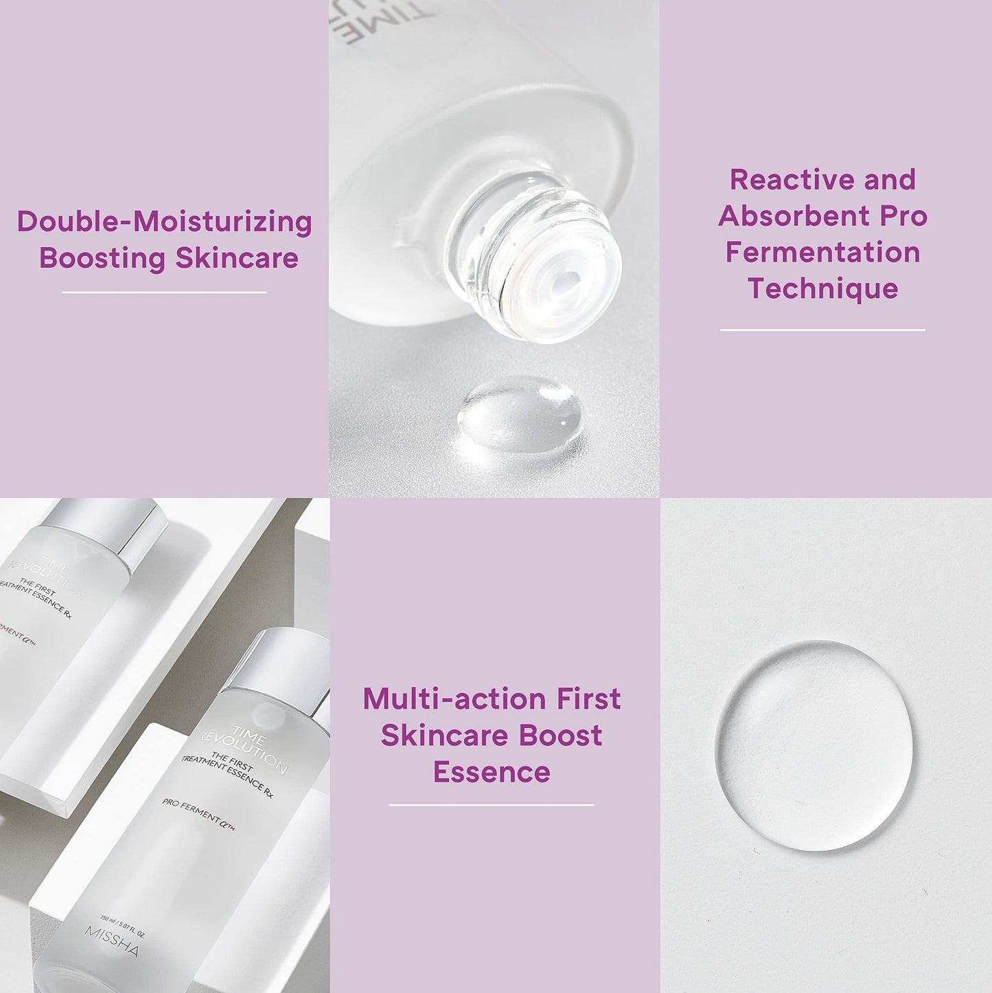 MISSHA Time Revolution The First Essence RX (4th Gen) 5.07 Fl oz/150ml, Korean Face Essence, Hydrating Facial Toner, Skin Smoothing & pH Balancing Toner for All Skin Types