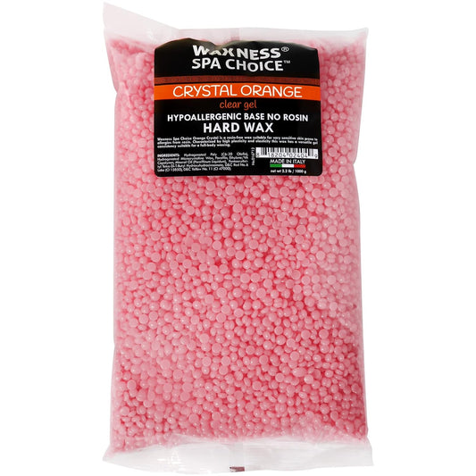 Waxness Spa Choice Crystal Orange Demi Creamy No Rosin Hard Wax Beads 2.2 lb / 1 kg