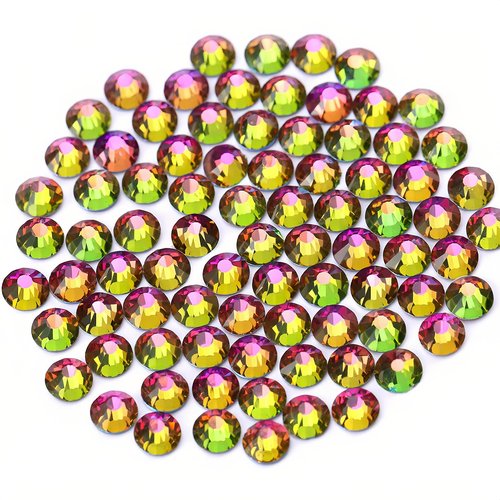 Novani Rhinestones 1440pcs SS20 Glass Rhinestones Crystal Flatback Gemstones for Crafts Nails Makeup Bags and Shoes Decoration（SS20, Rainbow）