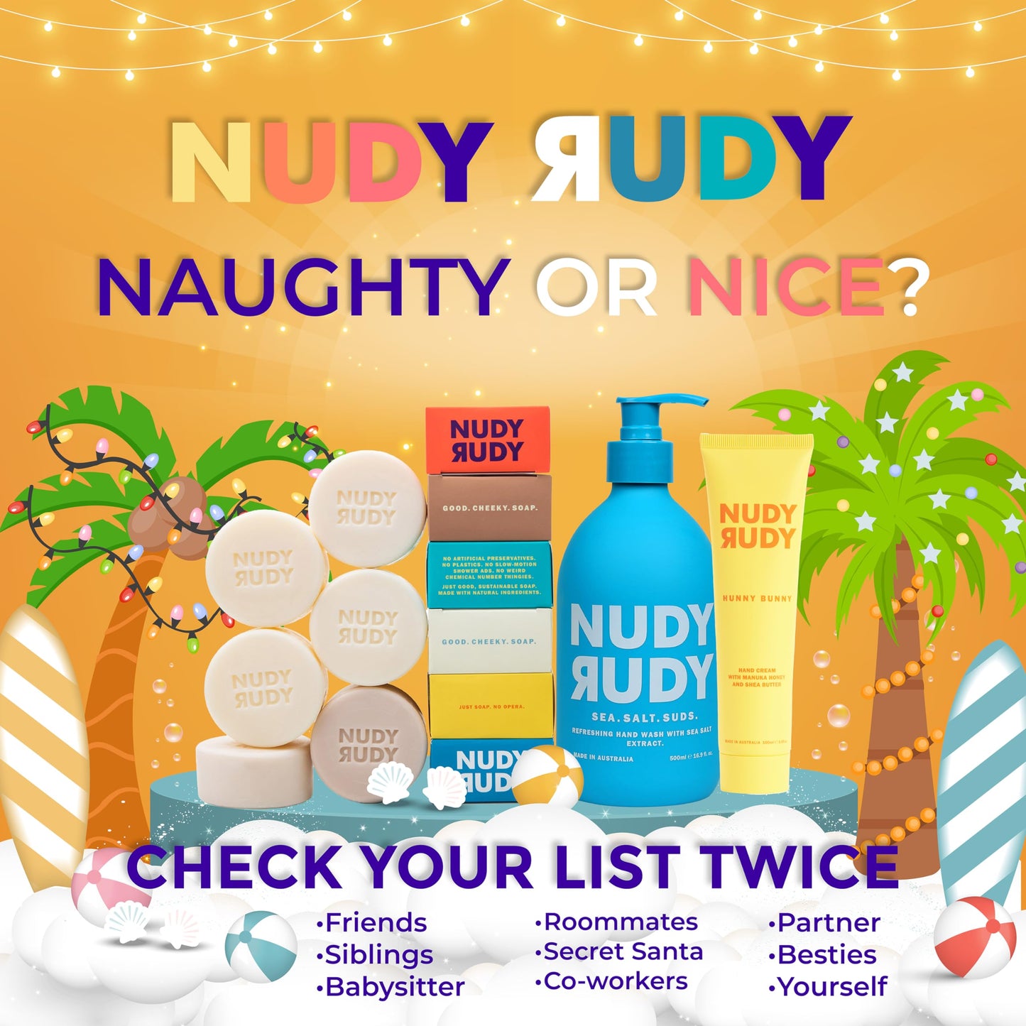 Nudy Rudy - Wasabi Pear - Hand Cream & Soap Puck Bundle - Organic Shea Butter - Natural - Non-Greasy - Moisturizer - Lotion - Hand Soap - Body Wash - All Skin Types - Skin Care - Men & Women - 4 Pack