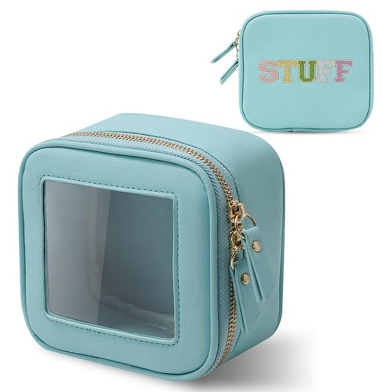 LONEDREAM Clear Cosmetic Bag Mini Big Makeup Bag Stuff Bag Women Clear Pouch Cosmetics Bags Zipper Cute Pouches Make Up Travel Toiletry Essentials Preppy School Purse Organizer Bags