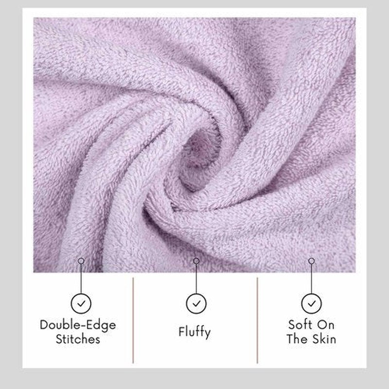 TEXTILOM Washcloths for Body and Face – Hotel and Spa Quality & Soft & Absorbent & Quick Dry Wash Cloths for Your Body – 100% Turkish Cotton Wash Clothes Towel Set of 4 (13 x 13 inches) - Lilac