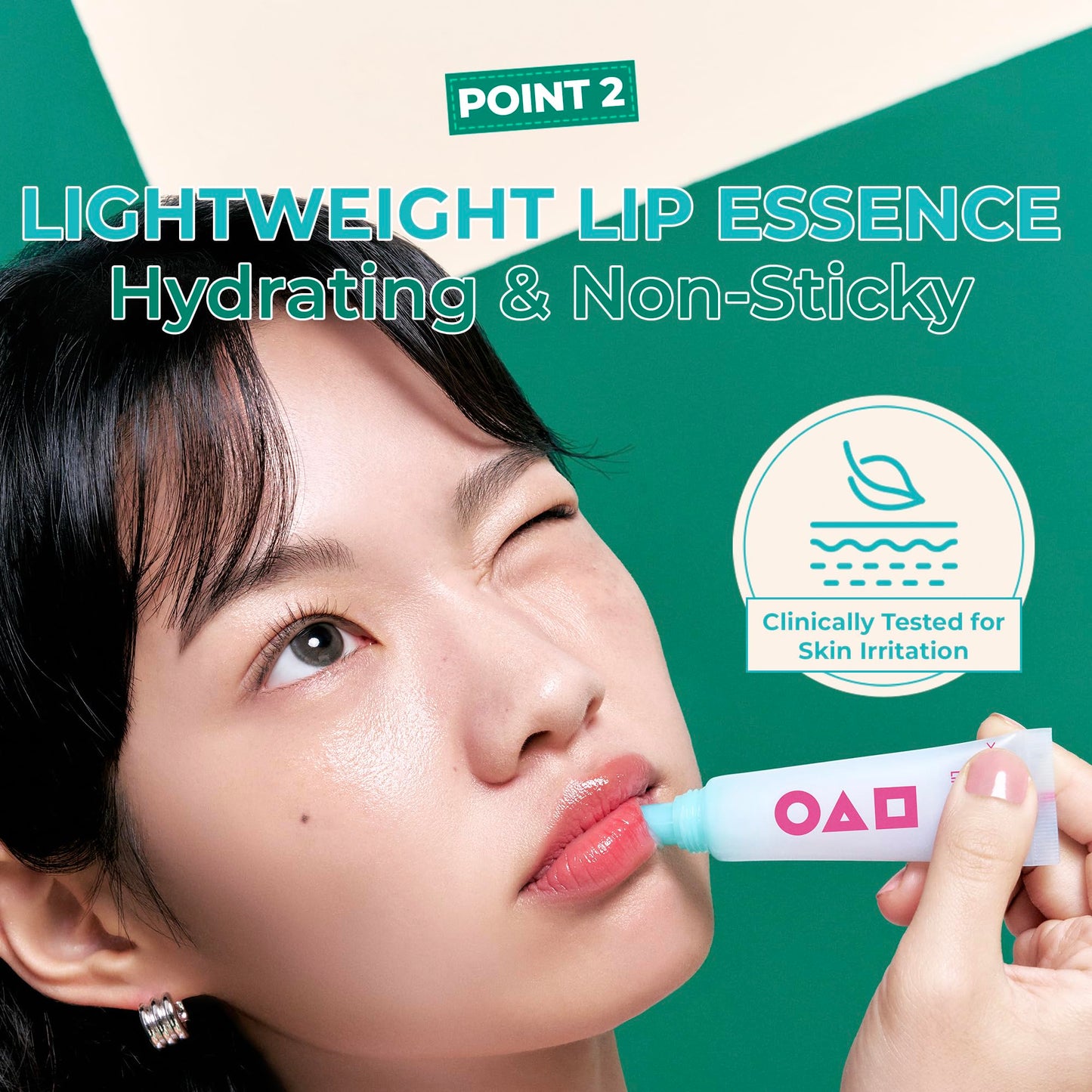 BRING GREEN Bamboo Hyaluronic Lip Essence 11g x 2, Hydrating Lip Serum for Dry Lips Double Set