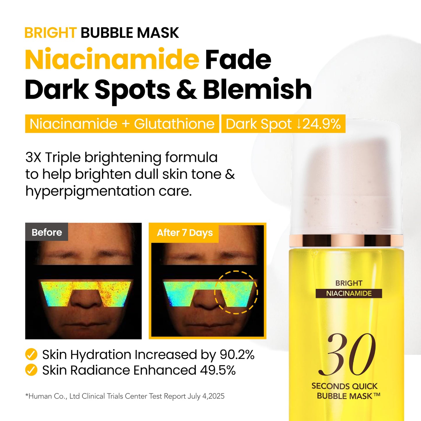 MENOKIN Glass Skin Full Set (5-in-1) 30 Seconds Quick Bubble Mask (Lift, Bright, Clear, Moisture, Repair) Firming, Brightening, Soothing, Moisturizing, Anti-Aging, Korean Face Mask, 3.21 fl oz Each