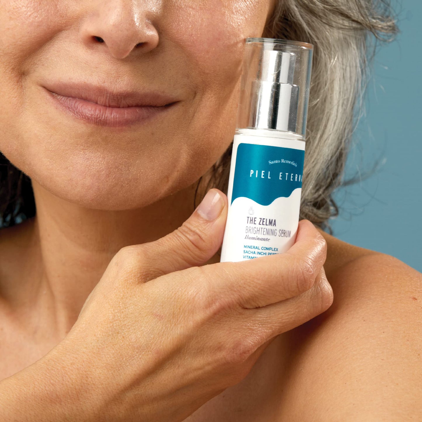 Santo Remedio, Piel Eterna, ZELMA Brightening Serum, Brightens and Improves Skin Tone, Contains Mineral Rescue Complex (Zinc, Selenium, Magnesium), For All Skin Types, 1 Fl. Oz.