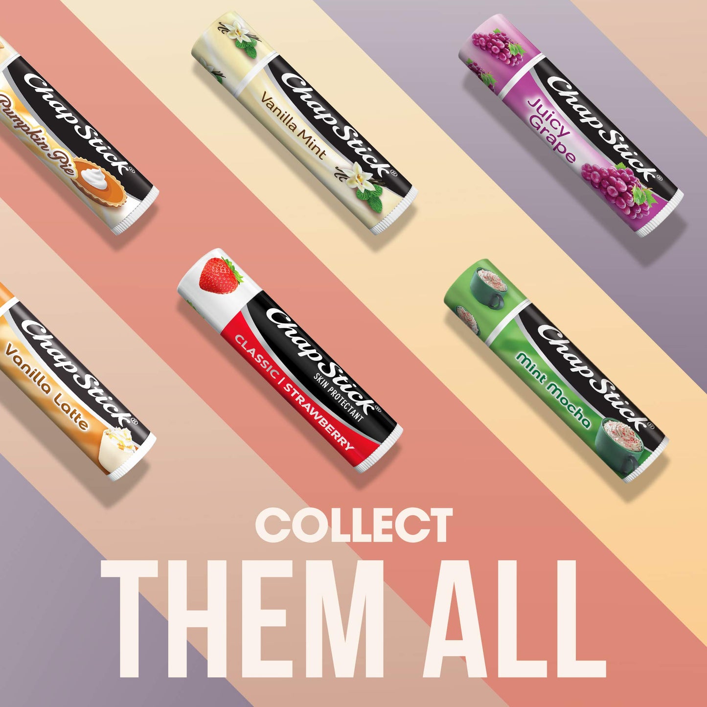 ChapStick Lip Moisturizer, Mocktail Collection 3-Packs (12 Sets/36 Tubes) – Bulk Lip Balm, Tantalizing & Sweet, 0.15 Oz Ea