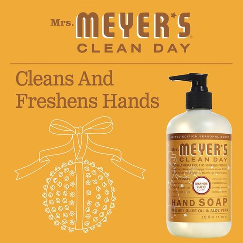 Mrs. Meyers Clean Day Liquid Hand Soap Orange Clove, 12.5 Ounce (Pack of 6)