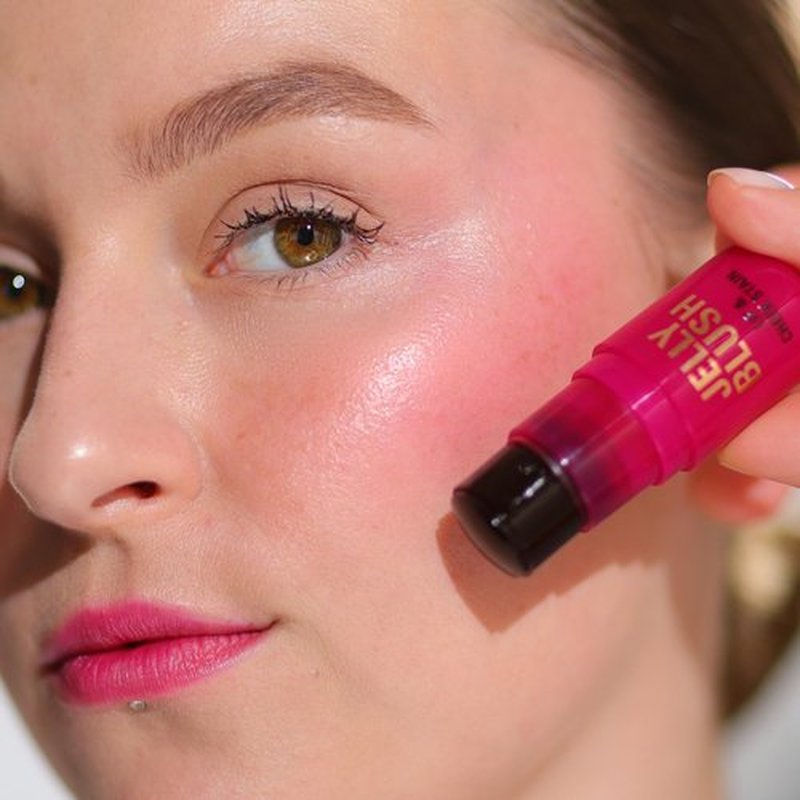 Revolution Beauty Jelly Blush Stick Lip & Cheek Stain, Long-Lasting & Buildable with Hyaluronic Acid & Aloe, Vegan & Cruelty-Free, Cherry Red