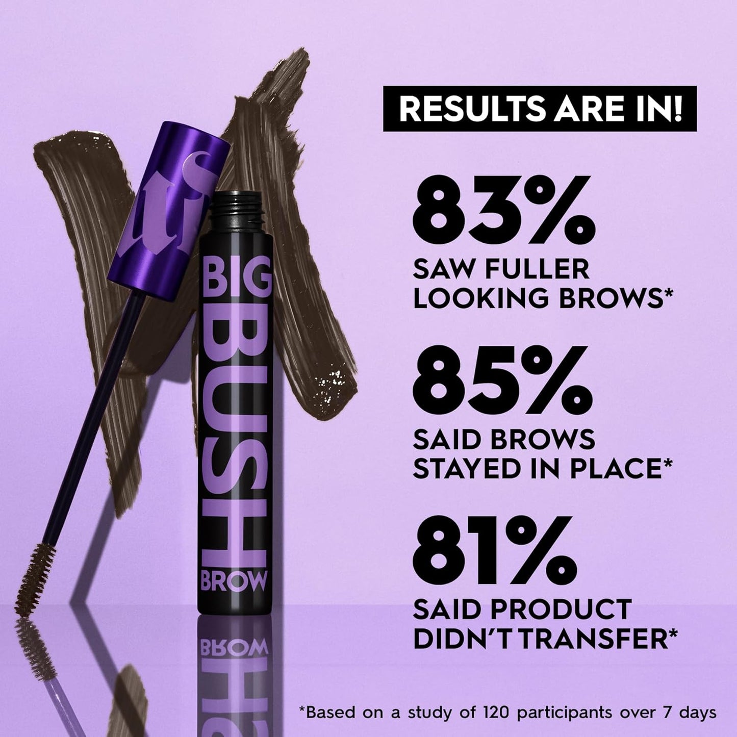 Urban Decay Big Bush Volumizing Tinted Eyebrow Gel, Waterproof, Smudge-Resistant, Flake-Resistant, Buildable Brow Gel Fibers, Long-lasting, Up to 24 HR Hold, Nourishing Castor Oil, Vegan - 0.19 fl oz