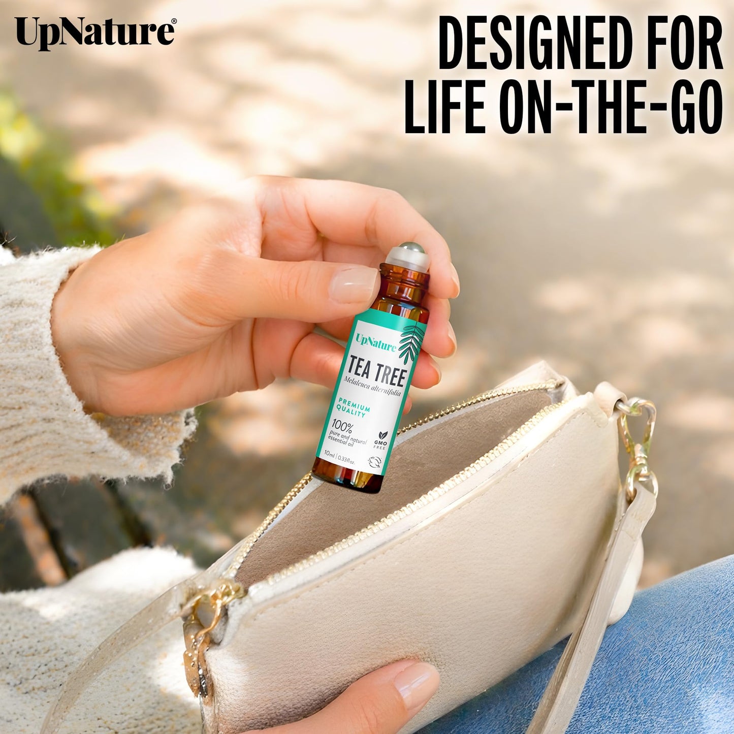 UpNature Tea Tree Essential Oil Roll On - 100% Natural Tea Tree Oil for Skin