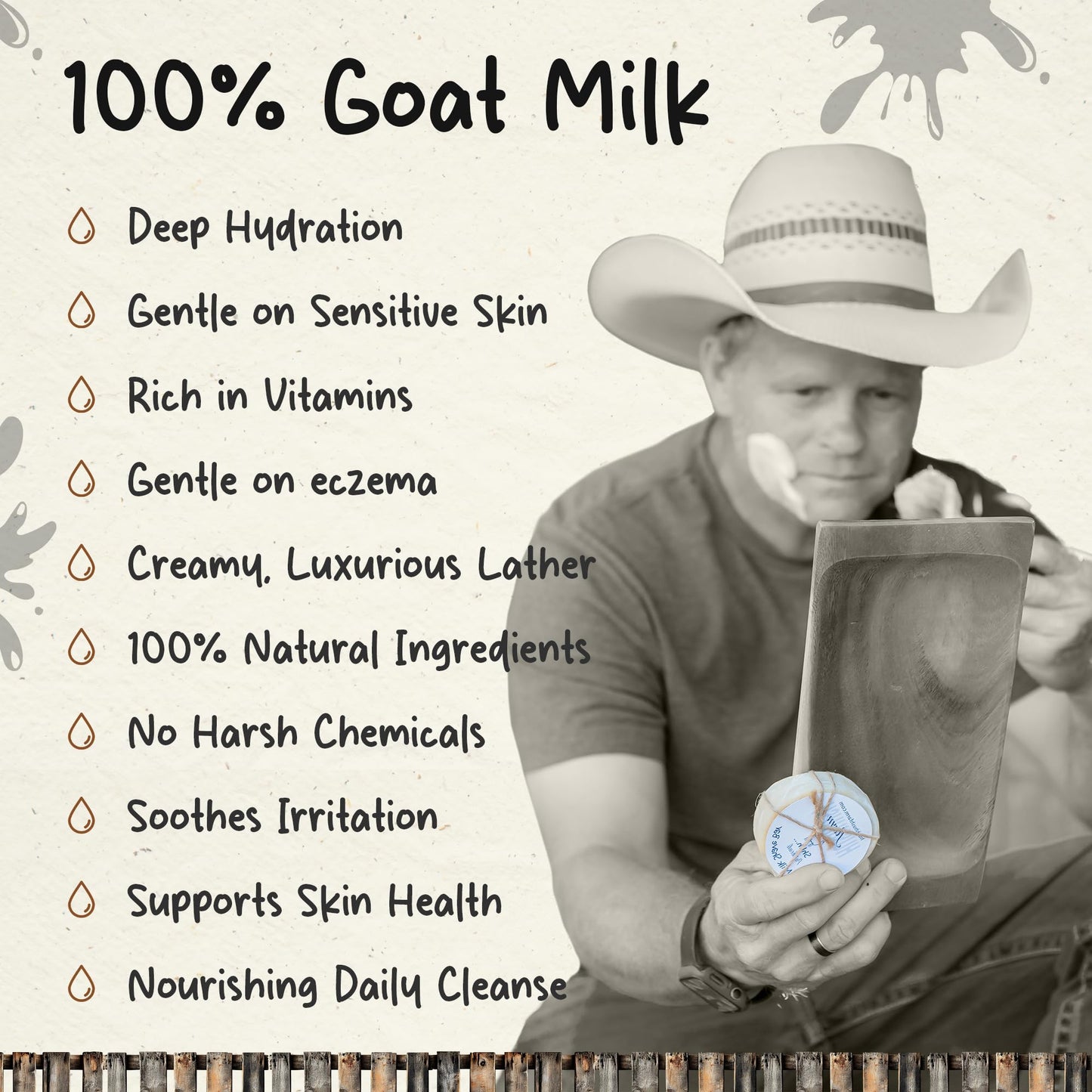 HushHush Farms Shaving Soap for Men | Handmade with Goat Milk, Olive Oil & Cocoa Butter | Plastic-Free & Moisturizing Shave Soaps | Pack of 3 (Patchouli, Tea Tree, Lavender Mint)