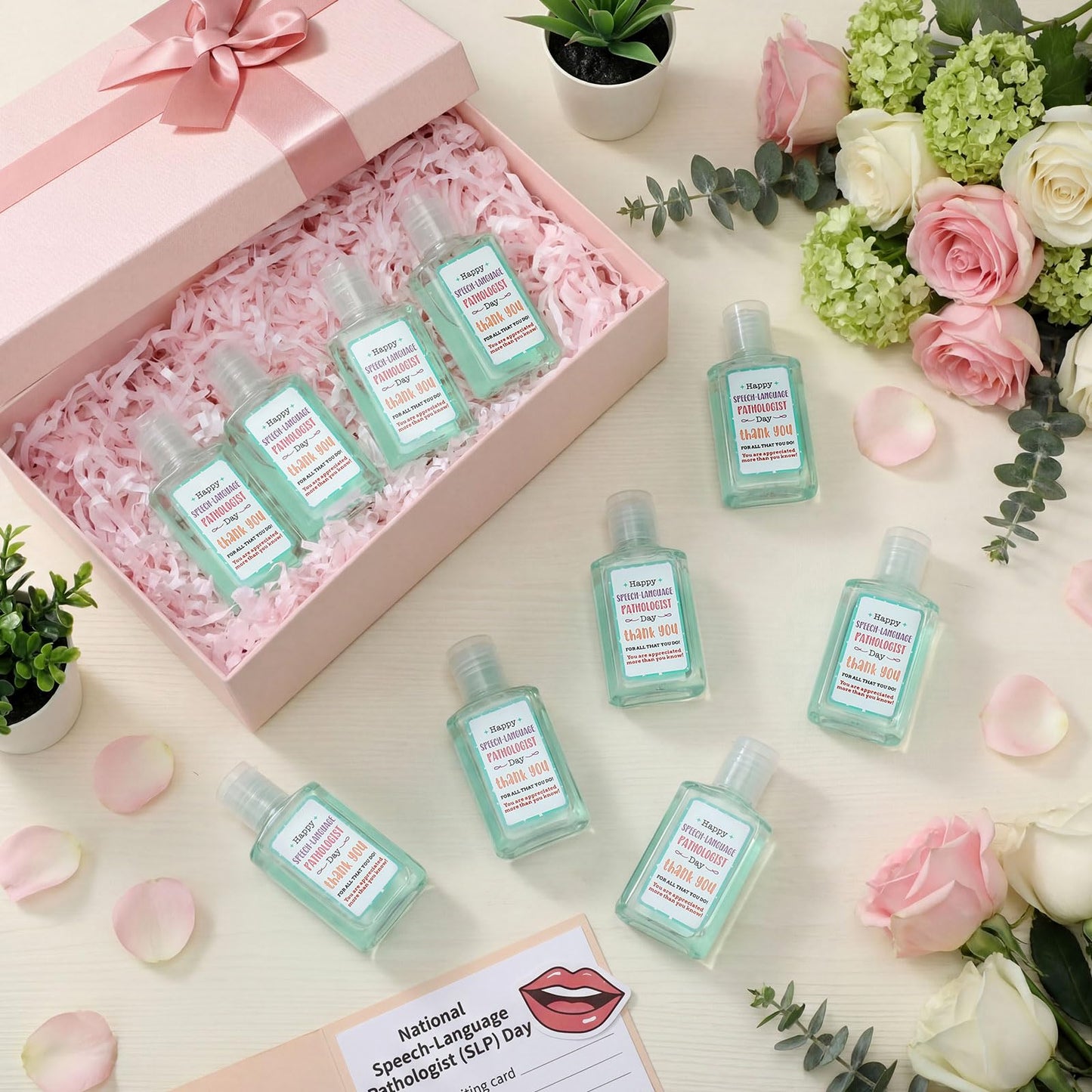 Demissle 24 Pcs Speech Therapy Gifts Bulk SLP Mini Hand Soap Gel Bulk Scented Hand Soap Travel Size Speech Therapist Appreciation Gifts for Coworkers Graduation Party Favor