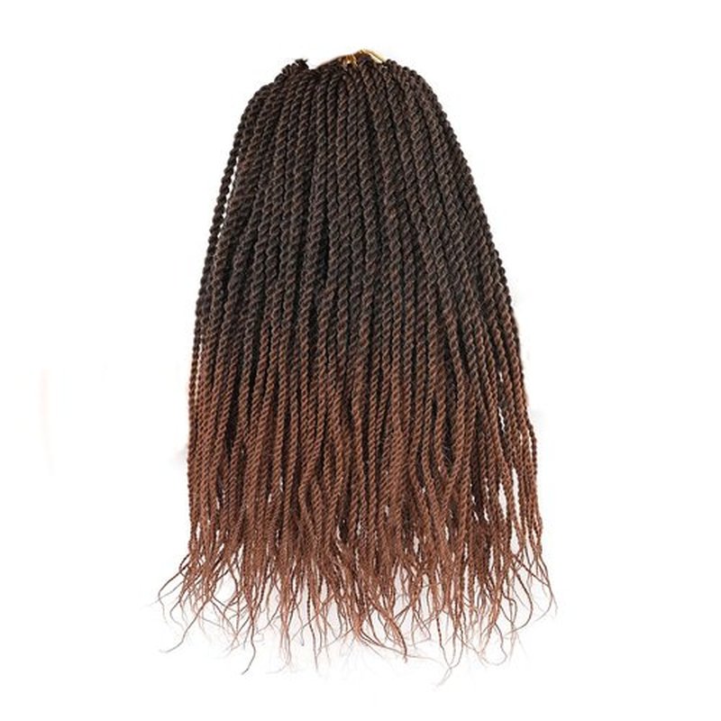 ZRQ 8 Packs Senegalese Twist Crochet Hair 12 Inch Black Pre Looped Short Crochet Braids, Pre Twisted Small Havana Twist, Synthetic Braiding Hair for Women Girl Kids