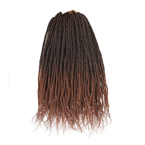 ZRQ 8 Packs Senegalese Twist Crochet Hair 12 Inch Black Pre Looped Short Crochet Braids, Pre Twisted Small Havana Twist, Synthetic Braiding Hair for Women Girl Kids