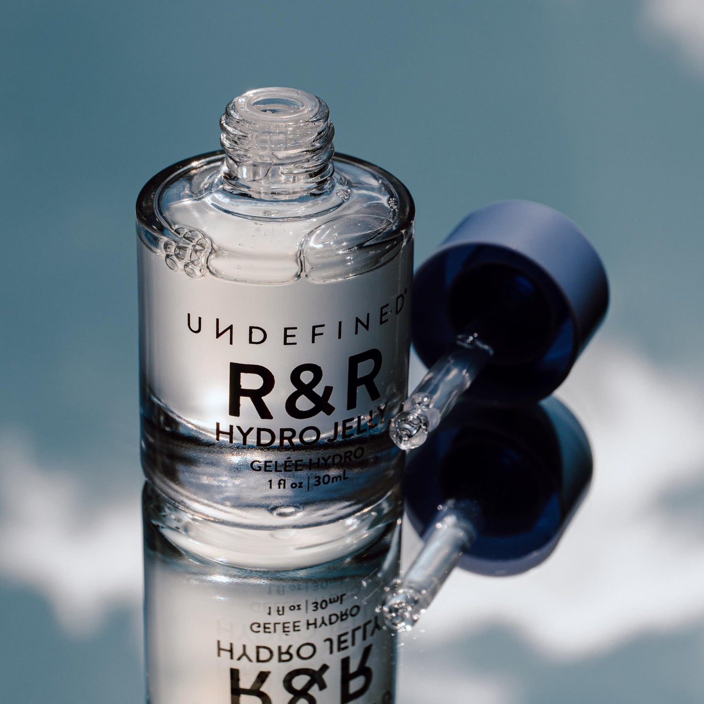 Undefined R&R Hydro Jelly Hydration Serum with Peptides, Hyaluronic Acid, Caffeine to Hydrate + Plump Face and Undereye, Vegan Alternative to Snail Mucin
