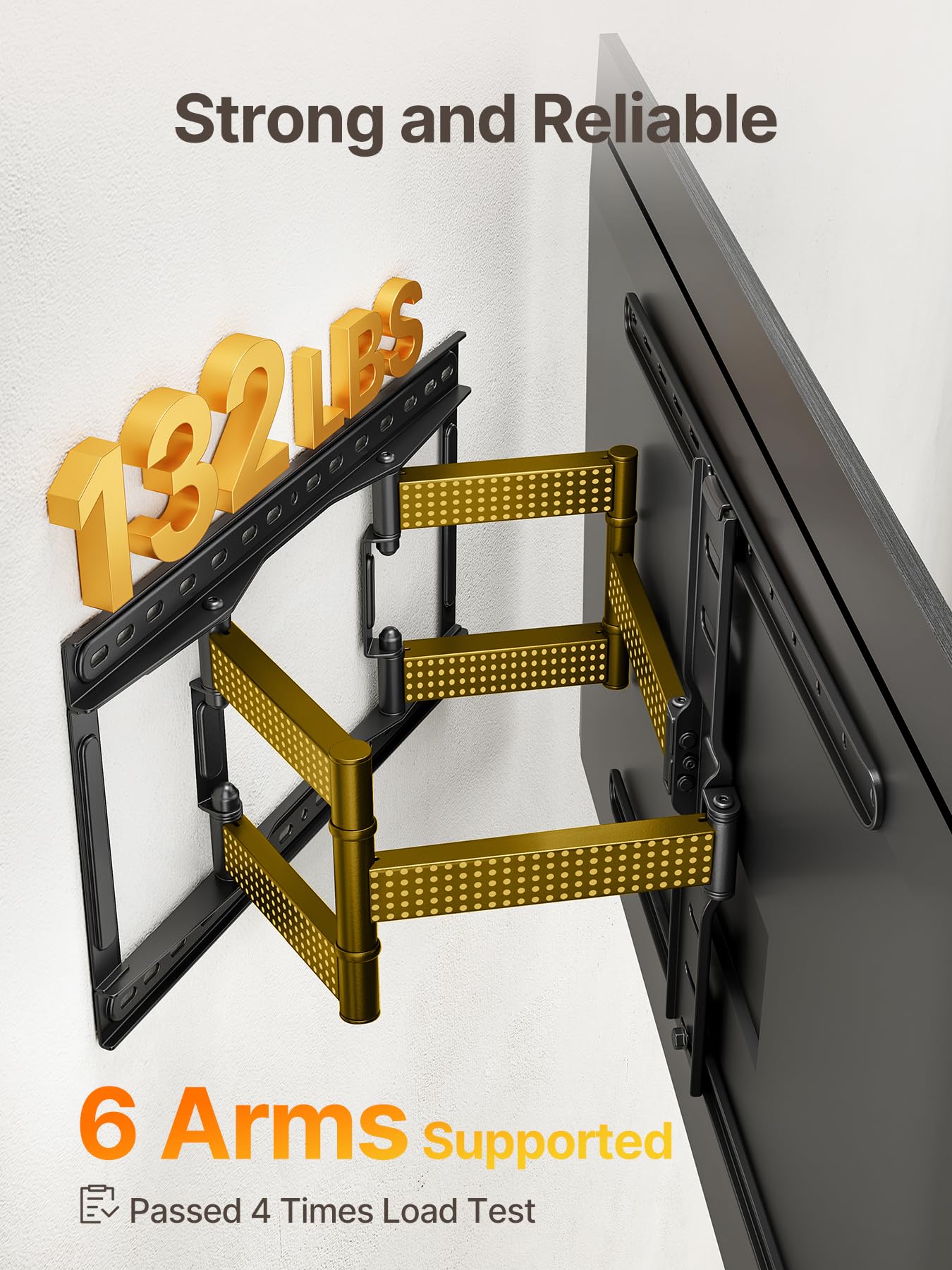monTEK 1.1-Inch Ultra Slim Full Motion TV Wall Mount for 43-90 Inch TVs