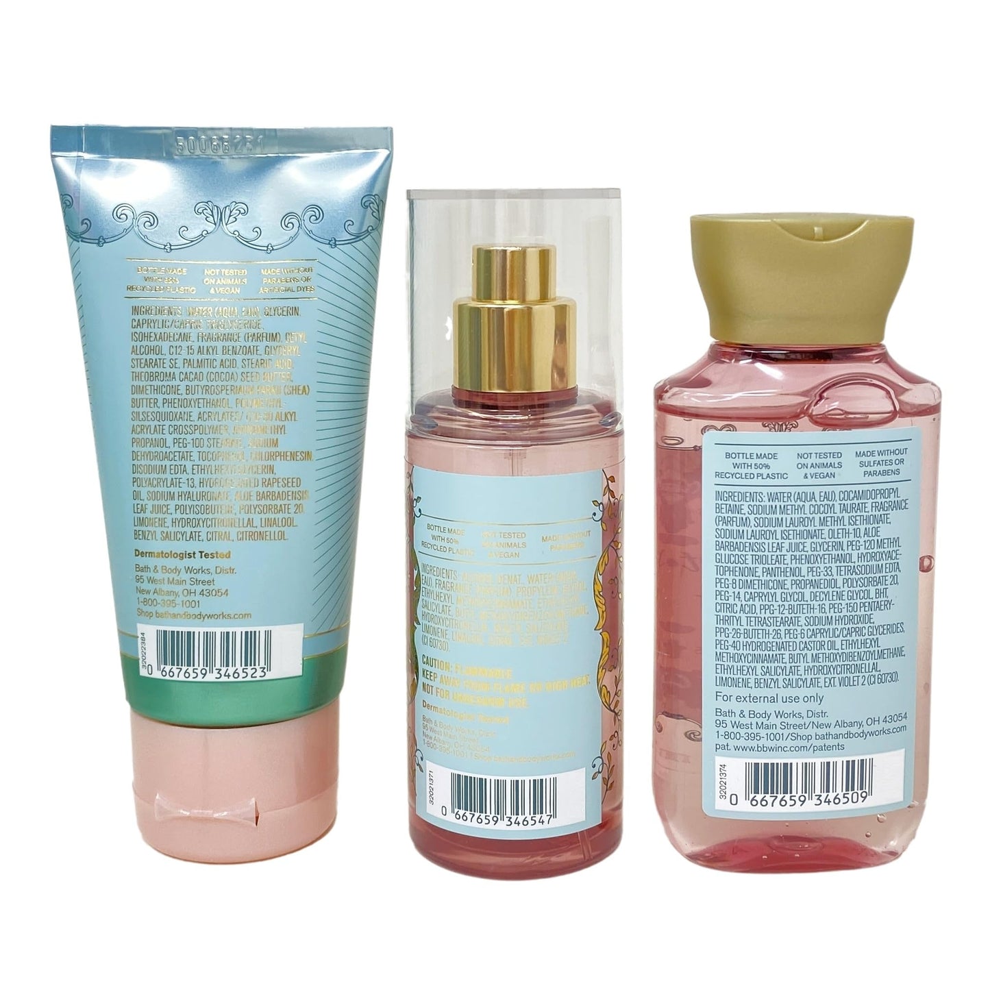 Bath & Body Works Sweetest Song - Sweet as Sugar Mini Gift Bag Trio Set - Body Cream, Fragrance Mist and Body Wash with a Himalayan Salts Sample Soap - Travel Size