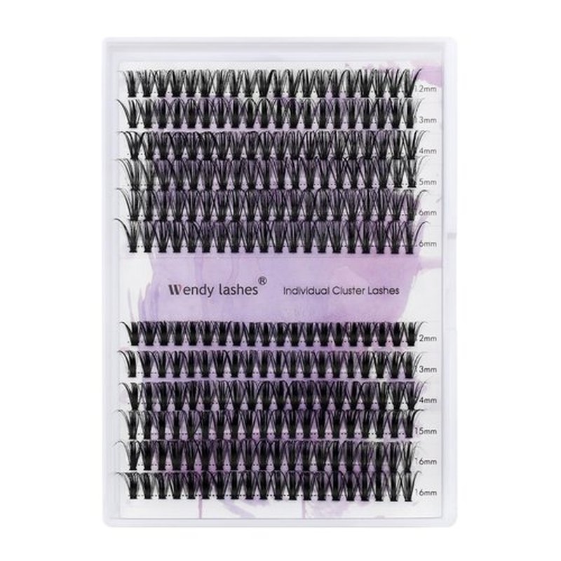 Lash Clusters Individual Cluster Lashes 40/50D DIY Lashes 12-16mm Mixed Length C/D Curl Thin Band Cluster Lashes Matte Black Eyelashes Resuable Soft Cluster Eyelashes(40/50D-C,12-16mm Mixed)