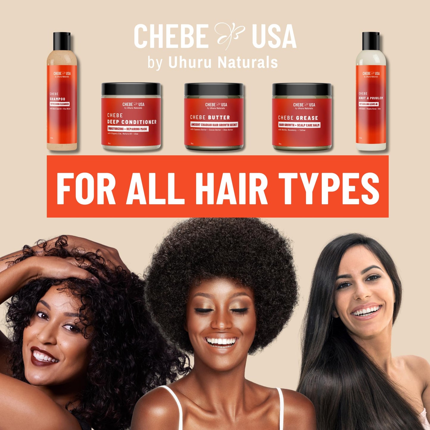 ChadianChebe™ Hair Growth Butter (8oz) | Authentic African Hair Butter from Chad for Thick, Long Hair | Herbal Moisture & Breakage Repair Cream