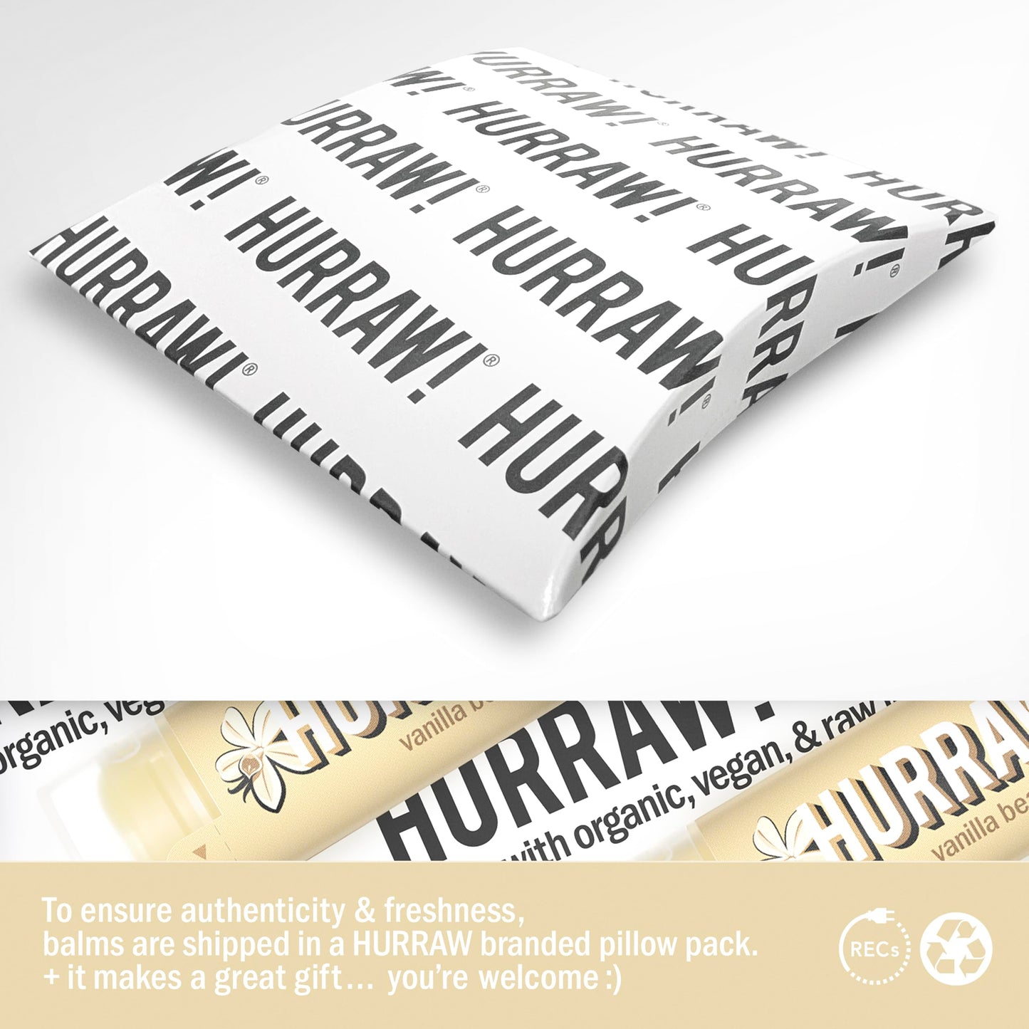 Hurraw! Vanilla Bean Lip Balm, 2 Pack: Organic, Certified Vegan, Cruelty and Gluten Free. Non-GMO, 100% Natural Ingredients. Bee, Shea, Soy and Palm Free. Made in USA