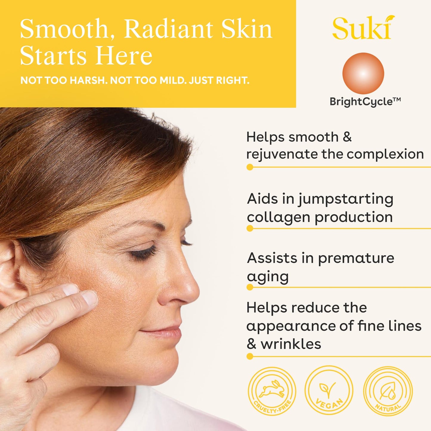 Suki Resurfacing Enzyme Peel for Face Chemical Exfoliant Facial Peel, Dead Skin Remover & Skin Texture Refiner, Enzyme Exfoliant for Sensitive & Acne Prone Skin, Gentle Lightweight Peeling Gel, 1 oz.