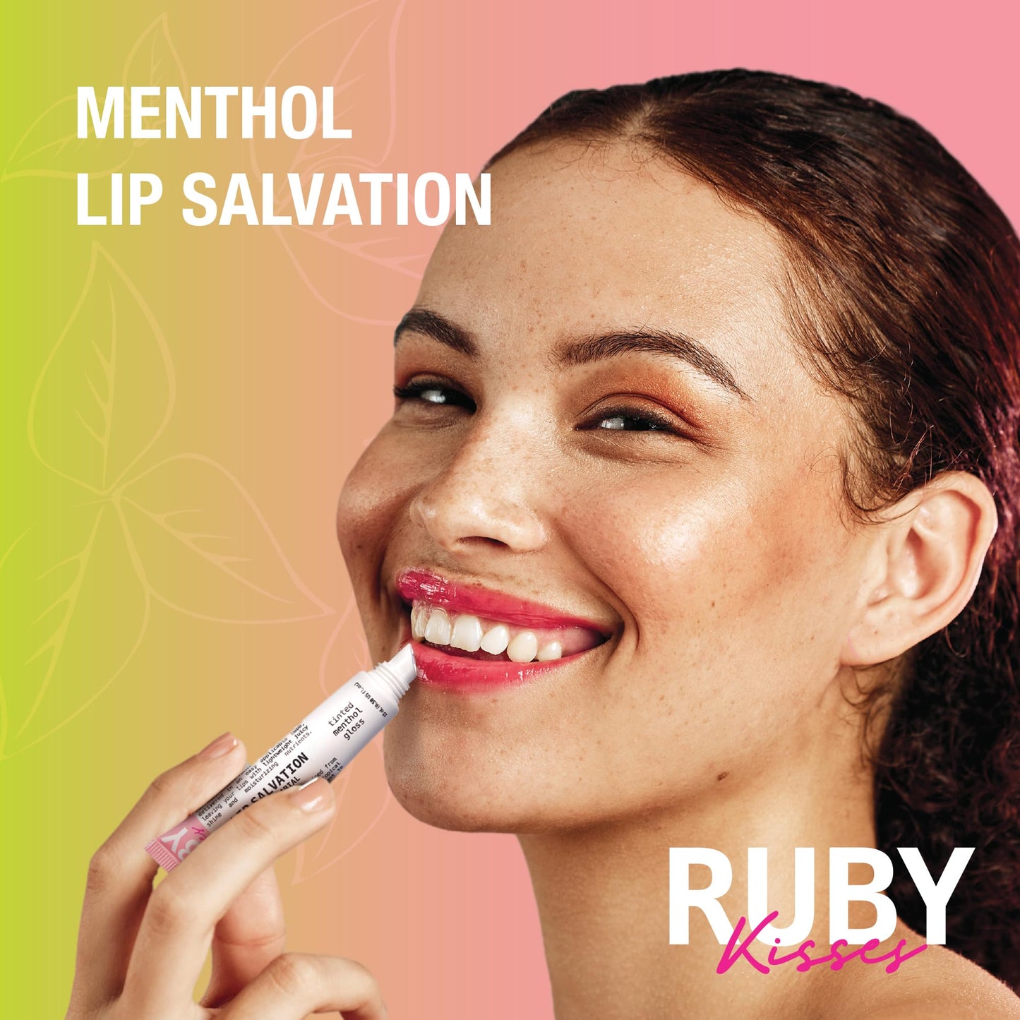 Ruby Kisses Salvation Lip Gloss, Lightweight, Juicy Shine, Menthol Infused Conditioning Lip Treatment, Heals, Cools & Calms, Deep Hydration Lip Care (Clear)
