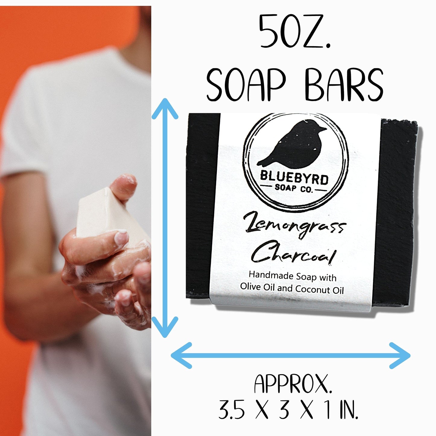 Bluebyrd Soap Co. Monkey Farts Soap Bar | Handmade Vegan Soap for Teens & Kids| Fun Fruity Smelling Natural Bar Soap for Kids| Made with Olive & Coconut Oil | Natural Body Wash Soap (Monkey)