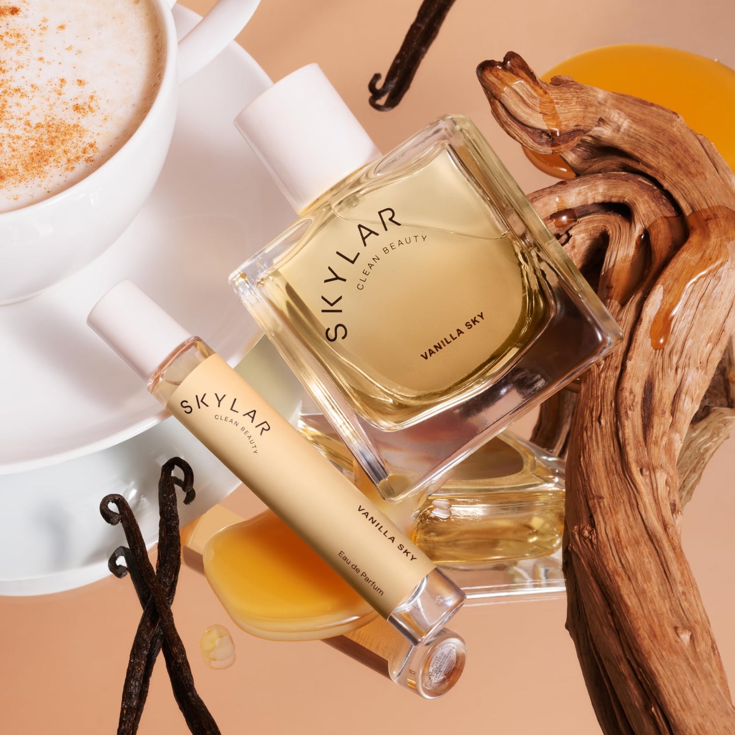 Skylar Vanilla Sky Eau de Parfum for Women - Warm Vanilla Perfume, Cappuccino, Cinnamon & Cedar Notes - Hypoallergenic, Vegan, Clean Fragrance for Sensitive Skin - 50mL / 1.7 Fl oz