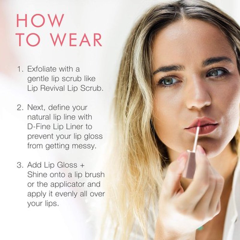 Beauty For Real Lip Gloss + Shine, Rebel Rebel - Deep Maroon Metallic - Non-Sticky Plumping & Hydrating Gloss - Light & Mirror In Cap - Contains Marine Collagen - 0.15 fl oz
