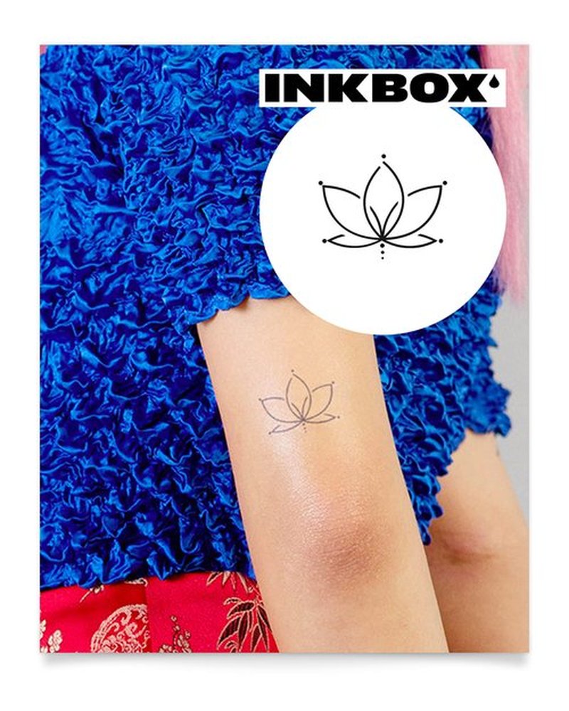 Inkbox Temporary Tattoos, Semi-Permanent Tattoo, One Premium Easy Long Lasting, Water-Resistant Temp Tattoo with For Now Ink - Lasts 1-2 Weeks, Bloomeen, 2 x 2 in