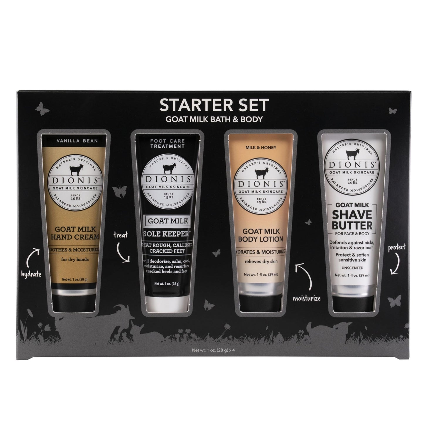 Dionis Goat Milk Hand Cream Deluxe Gift Set 1 oz (Pack of 6)