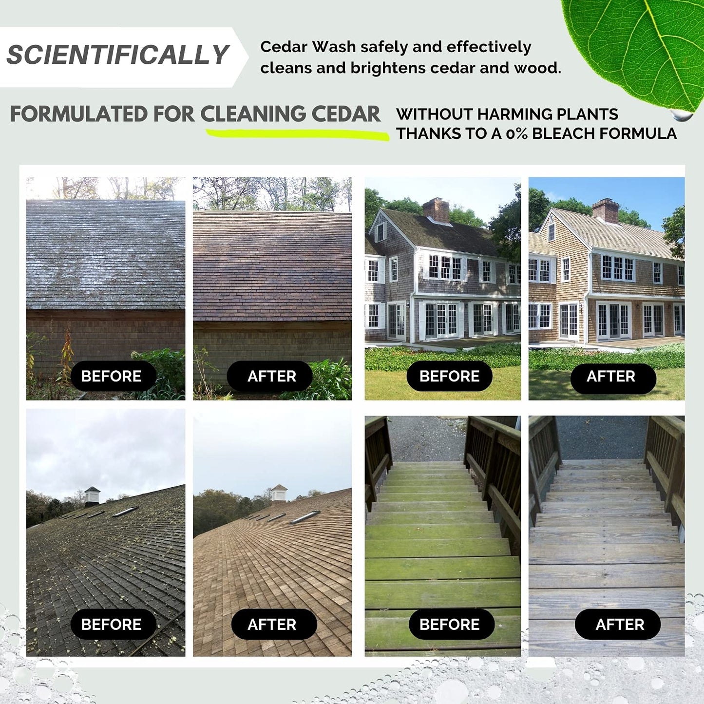 Wash Safe Industries CEDAR WASH Eco-Safe and Organic Wood Cleaner, 10 lb. Container, Clear (WS-CW-10LB)