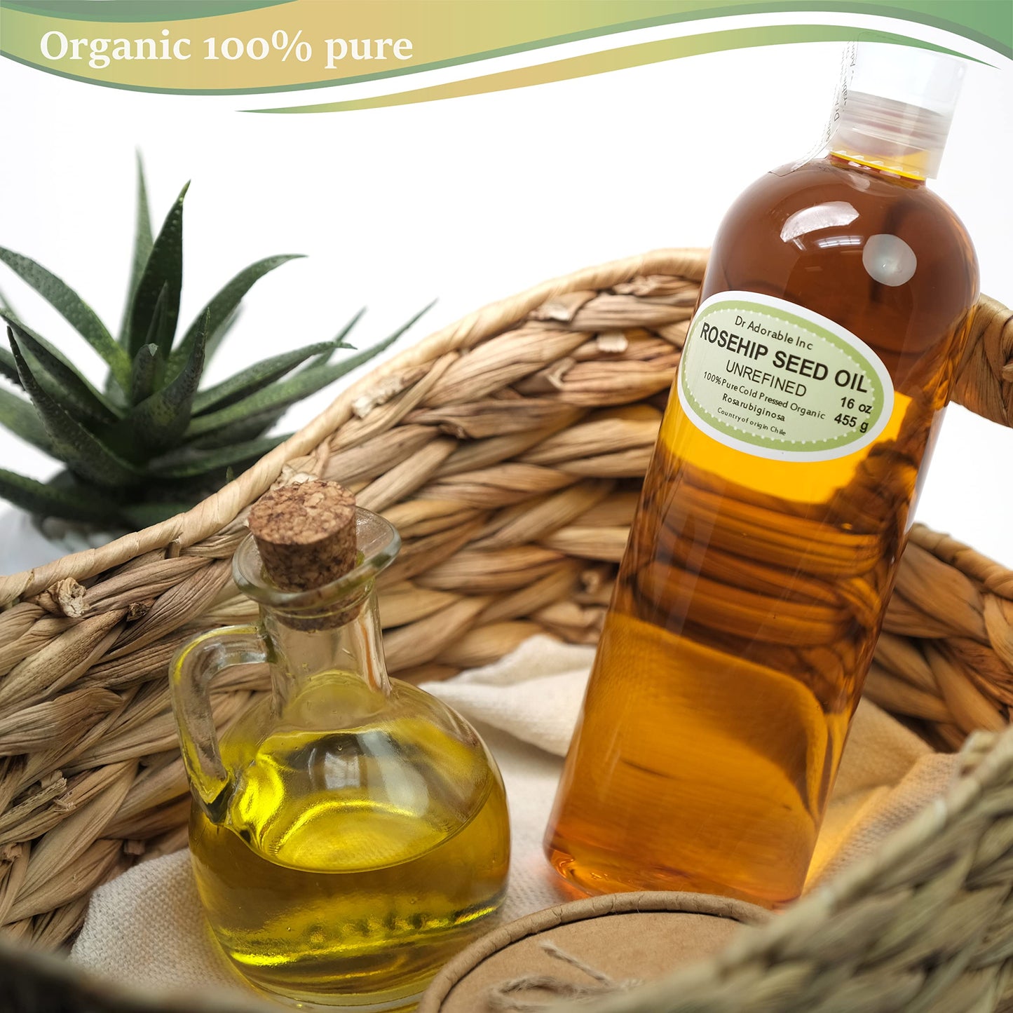 Dr Adorable - 16 oz - Rosehip Oil Unrefined - 100% Pure Natural Organic Cold Pressed