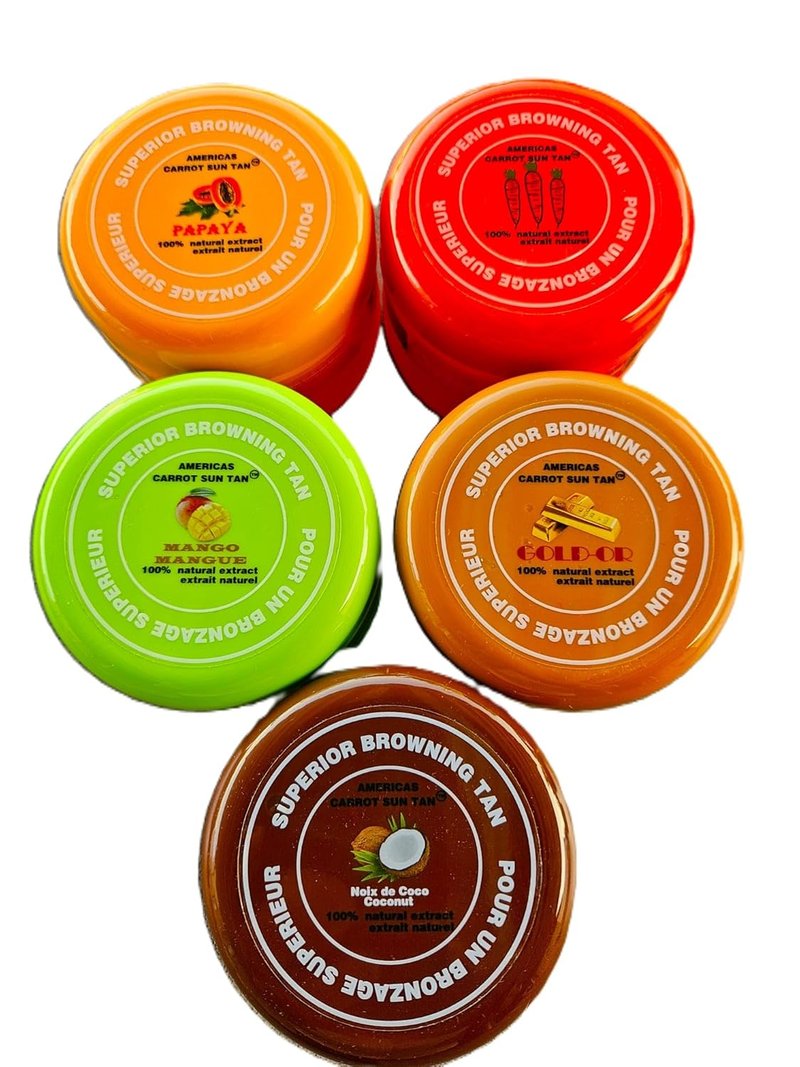 Natural Tanning Cream - Fast-Acting Carrot & Henna Formula for Deep Golden Tan | Moisturizing SPF 0