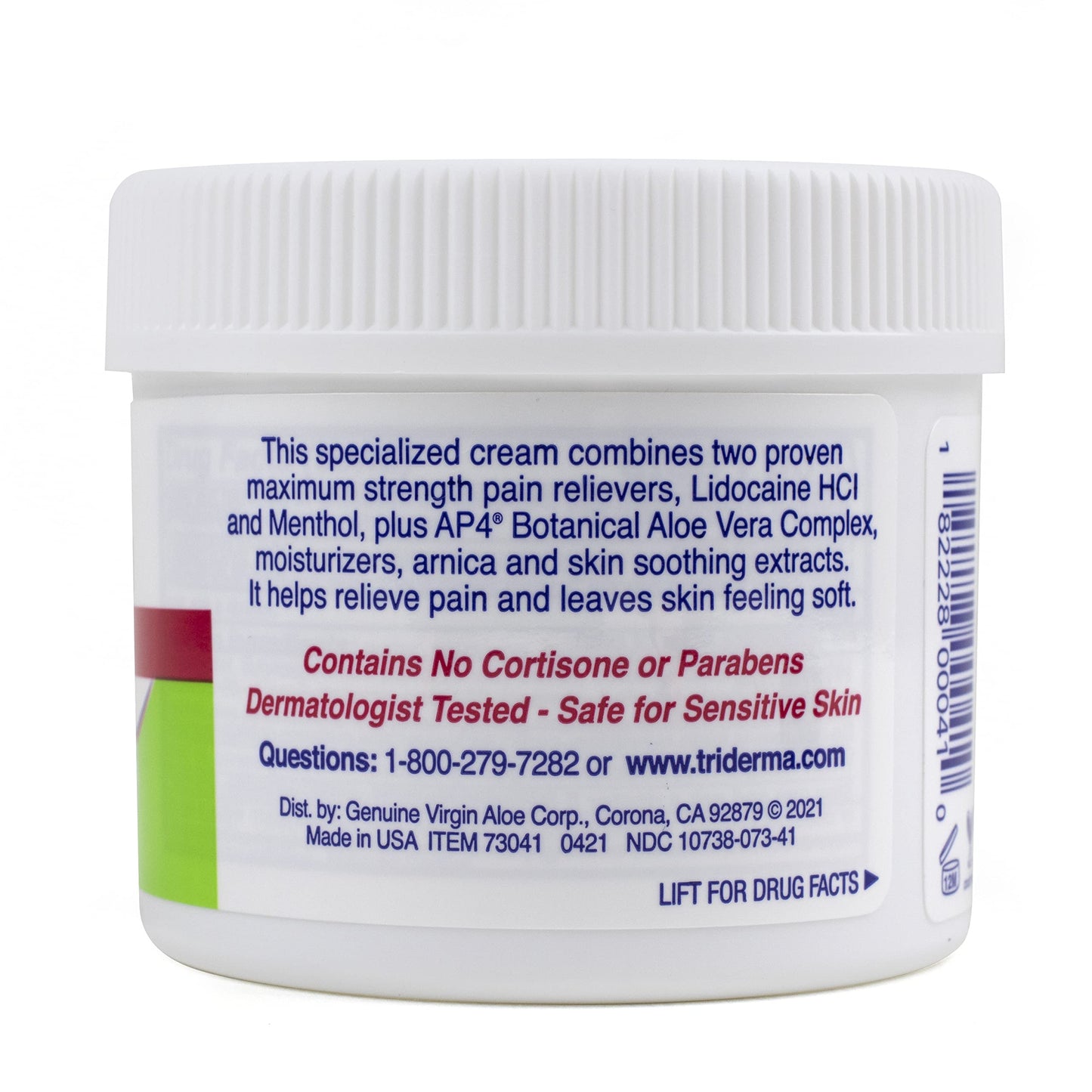 TriDerma Pain Relief Cream (4 Ounces (2 Pack Bundle)