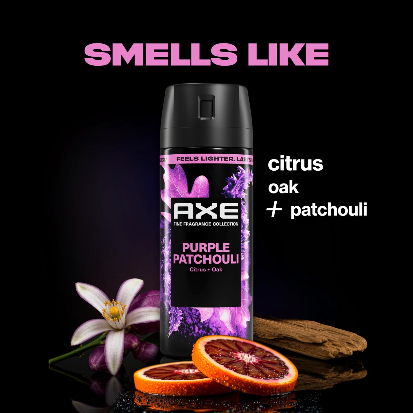 AXE Fine Fragrance Collection Body Spray Purple Patchouli 72 Hour Freshness Aluminum Free 2.9 oz