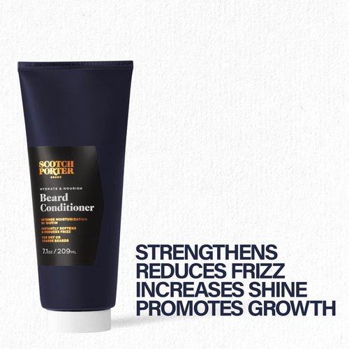Scotch Porter Hydrate & Nourish Beard Conditioner – Long-Lasting Moisture Helps Strengthen, Reduce Frizz & Promote Healthy Hair Growth for Dull, Dry, Coarse Beards – Miami Duppy Scent, 7.1 oz. Bottle