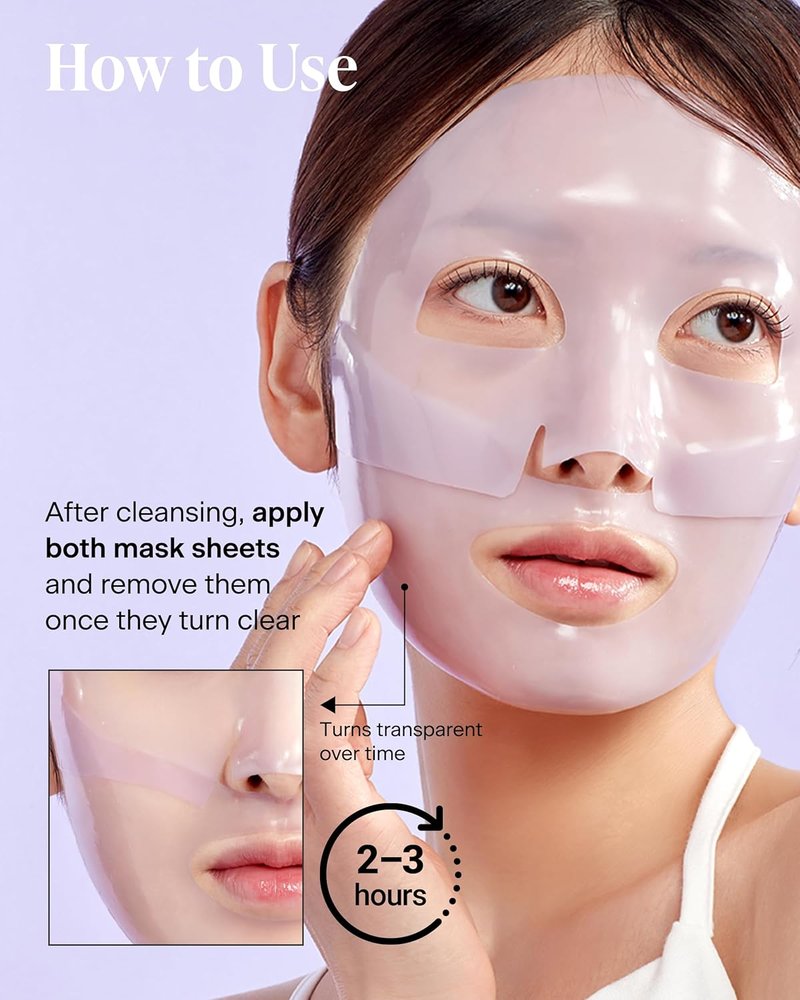 Calming Collagen Nanoshot Mask - Korean Hydrogel Face Sheet Masks with Cica & Azulene | 5 Sheets for Sensitive Skin