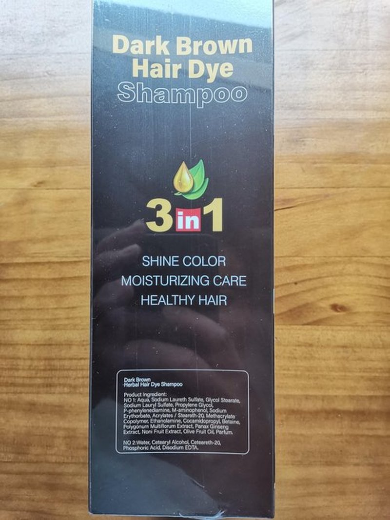 JIESSIA 3 IN 1 Hair Color Shampoo Dye For Women & Men Natural Herbal Plant Semi Permanent Grey Hair Cover Treated, 16.9 Fl Oz, Black