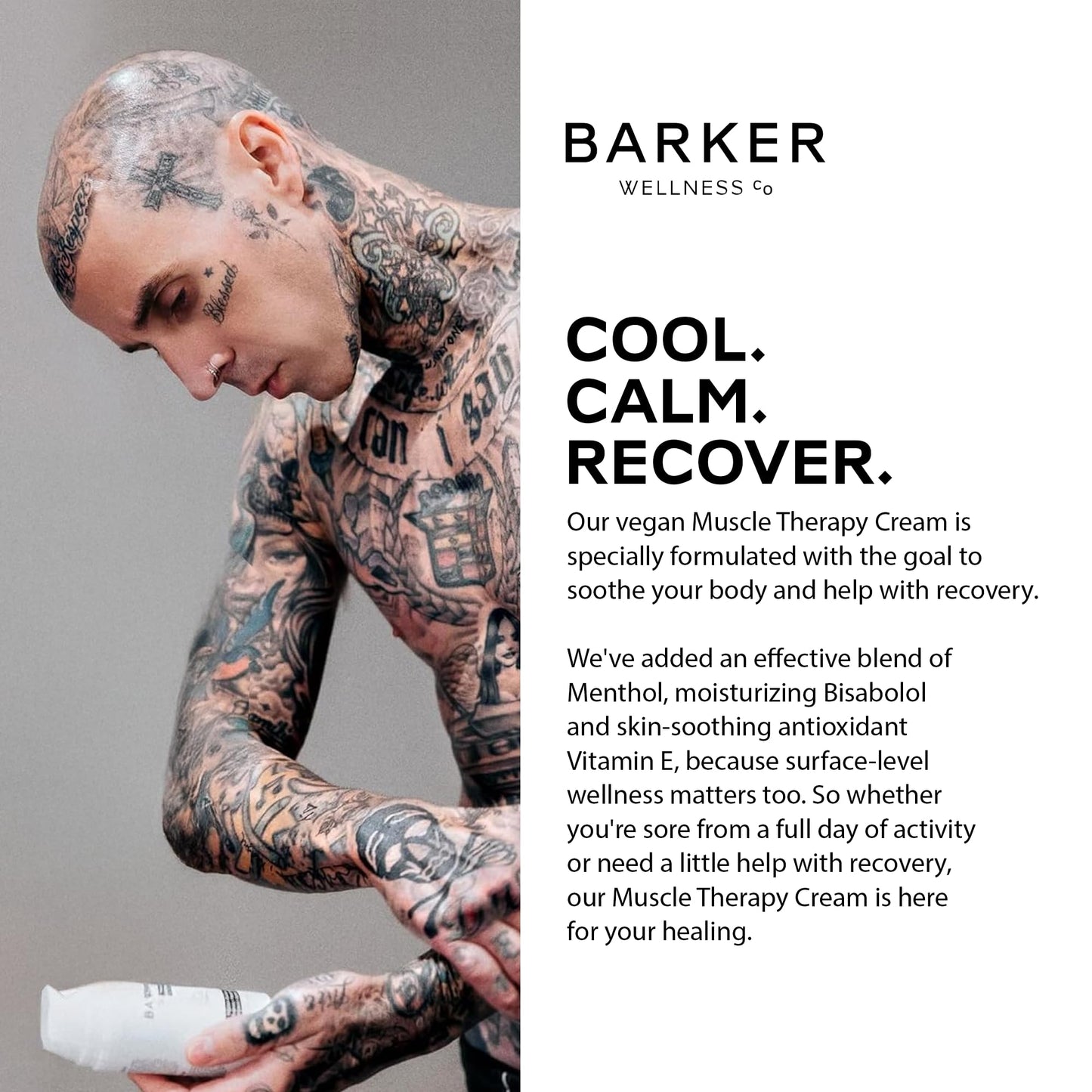 Barker Wellness Muscle Therapy Cream – Joint & Muscle Relief, Menthol